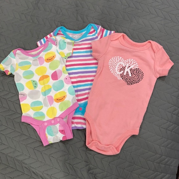 Calvin Klein Other - 3 onesies size 0-3 months - (2) Little Star (1) CK